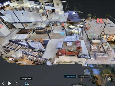 Matterport 3D scanning - dollhouse view