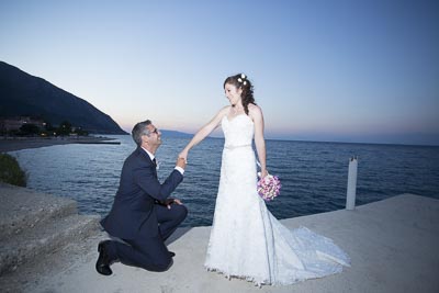 Ismini and Archileo, Poros, Kefalonia, Greece, destination wedding