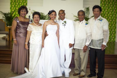 Lorna and Adrinne, Waipahu,Waikikim Hawaii, traditional wedding